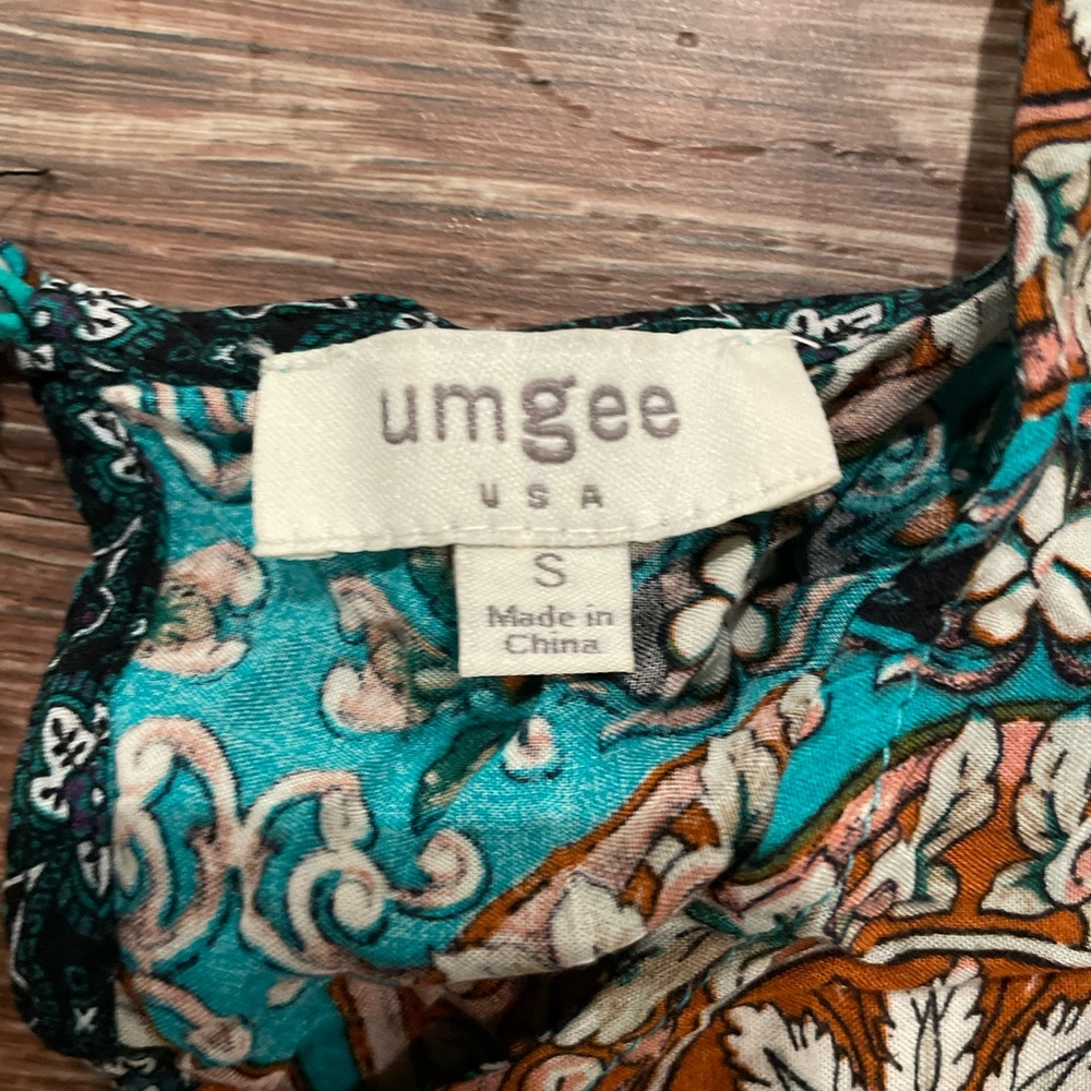 UMGEE Sleeveless Ruffle Swing Tunic Top ~ S - Picture 3 of 4